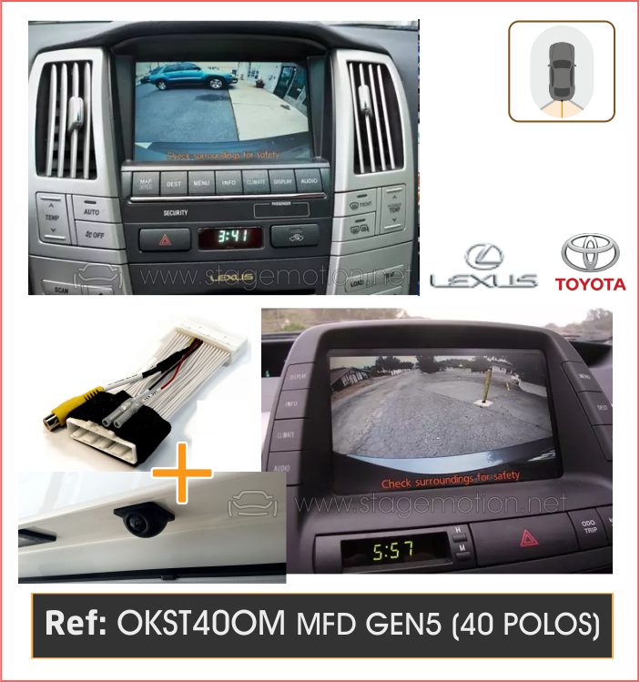 Kit RVC Toyota/Lexus MFD GEN5 (40 polos)