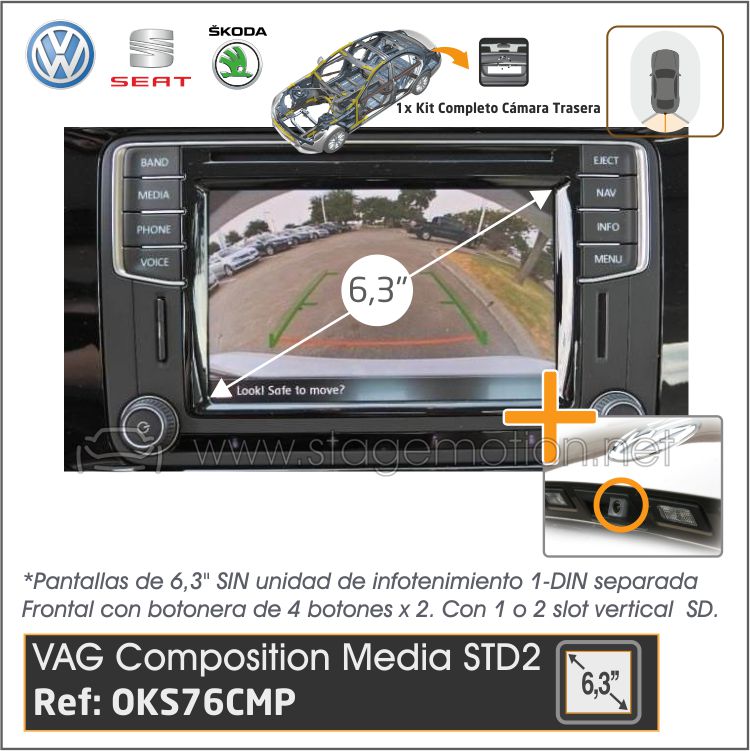 Kit RVC Integrado Composition/Discover MIB-STD2 6.3" / MIB2P 6,5"