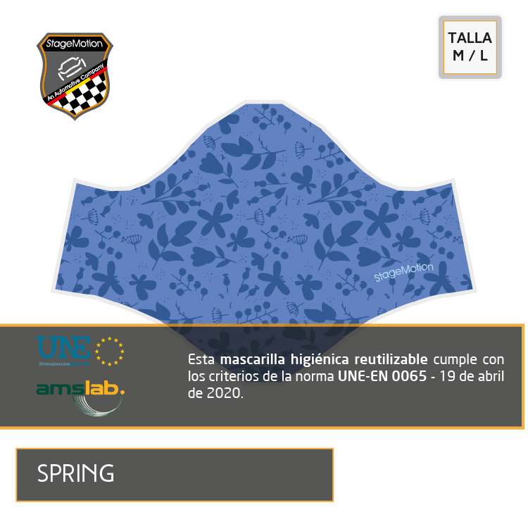 Mascarilla Homologada [L y M] Diseño: SPRING