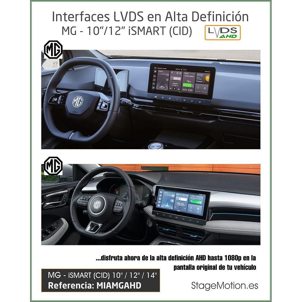 Interface AHD Cámaras Visión - MG4 10.25" iSMART (CID)