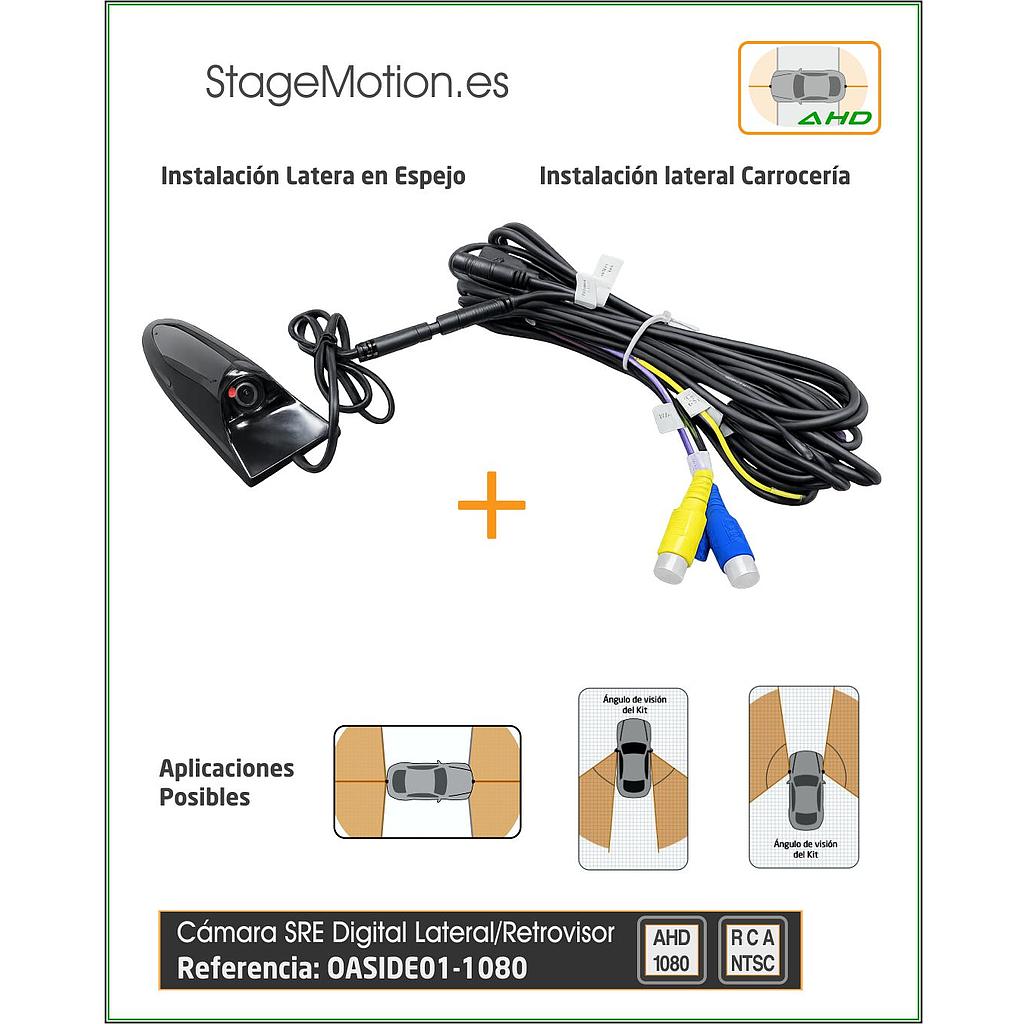 Cámara (SRE) Digital Lateral/Retrovisor - (1920 x 720p)