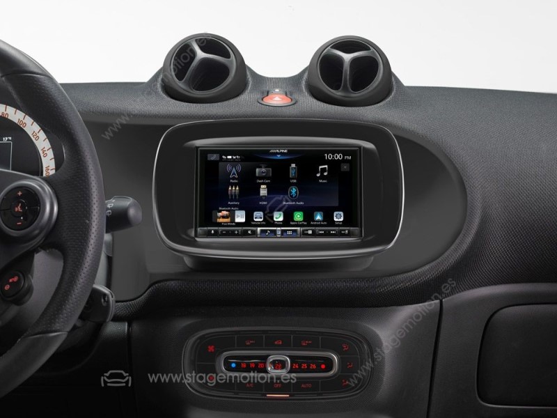 Estación multimedia digital con pantalla táctil de 7 pulgadas, DAB+, Apple CarPlay inalámbrico, Android Auto para Smart 453