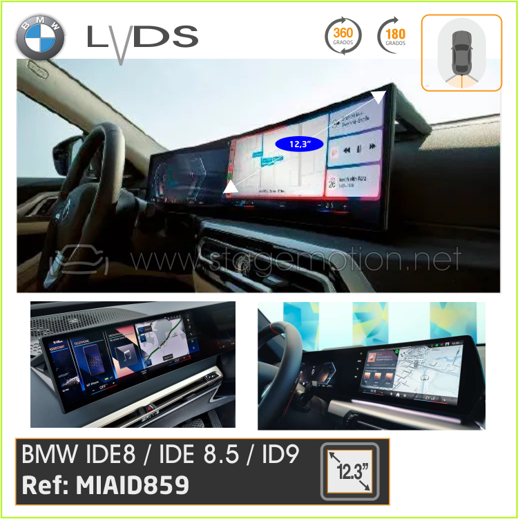 Interface AHD Cámaras + Vídeo BMW Curved Display (ID8/ID8.5/ID9 desde 06/2023) Pantallas: 10.2&quot;/12,3&quot;