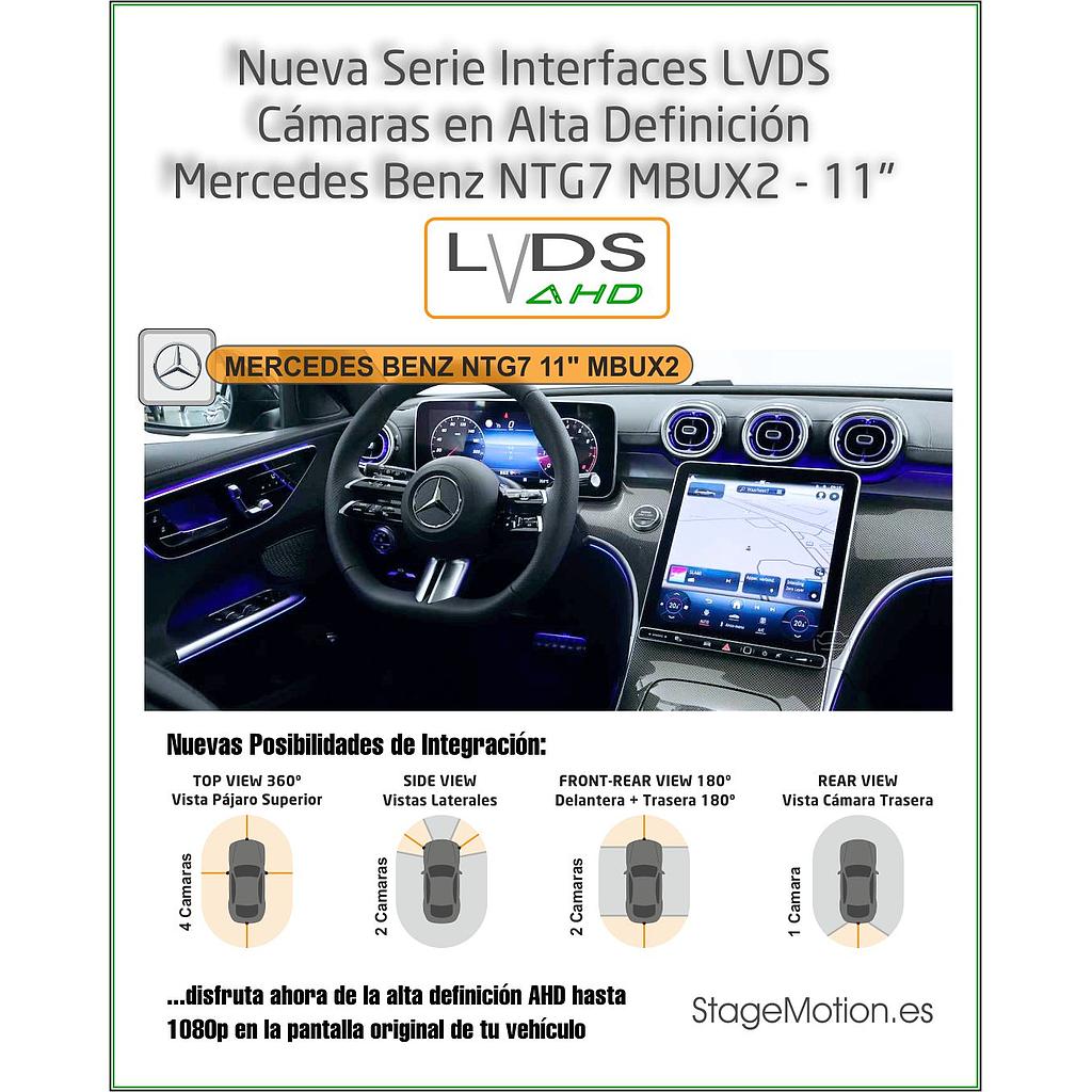 Interface AHD Cámaras Visión - NTG7 (MBUX2) 11,9" (C/GLC/S 2021-2025)