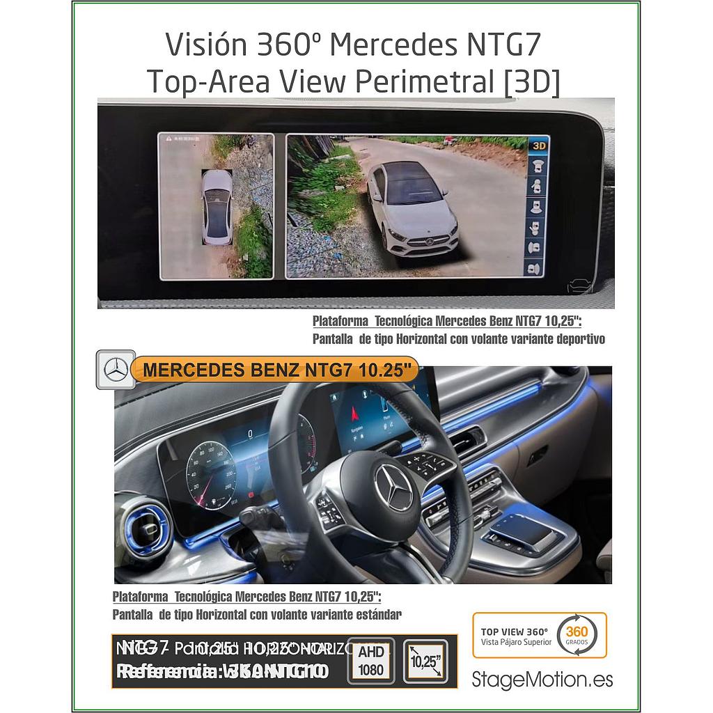 Kit Top-View 360 + Interface AHD - NTG7 Táctil 10,2" (pantalla horizontal)