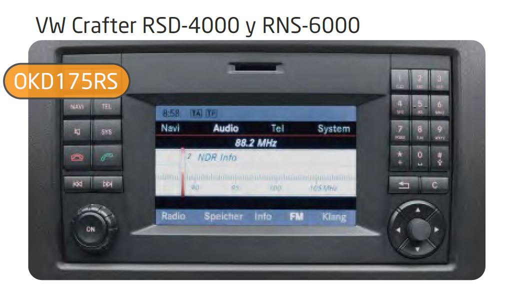 Kit RVC Integrado VW Crafter RSD-4000 o RNS-6000 2014>>