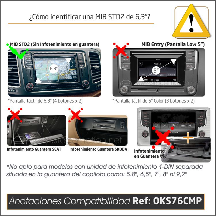 Kit RVC Integrado Composition/Discover MIB-STD2 6.3" *Sin unidad 1-DIN en guantera