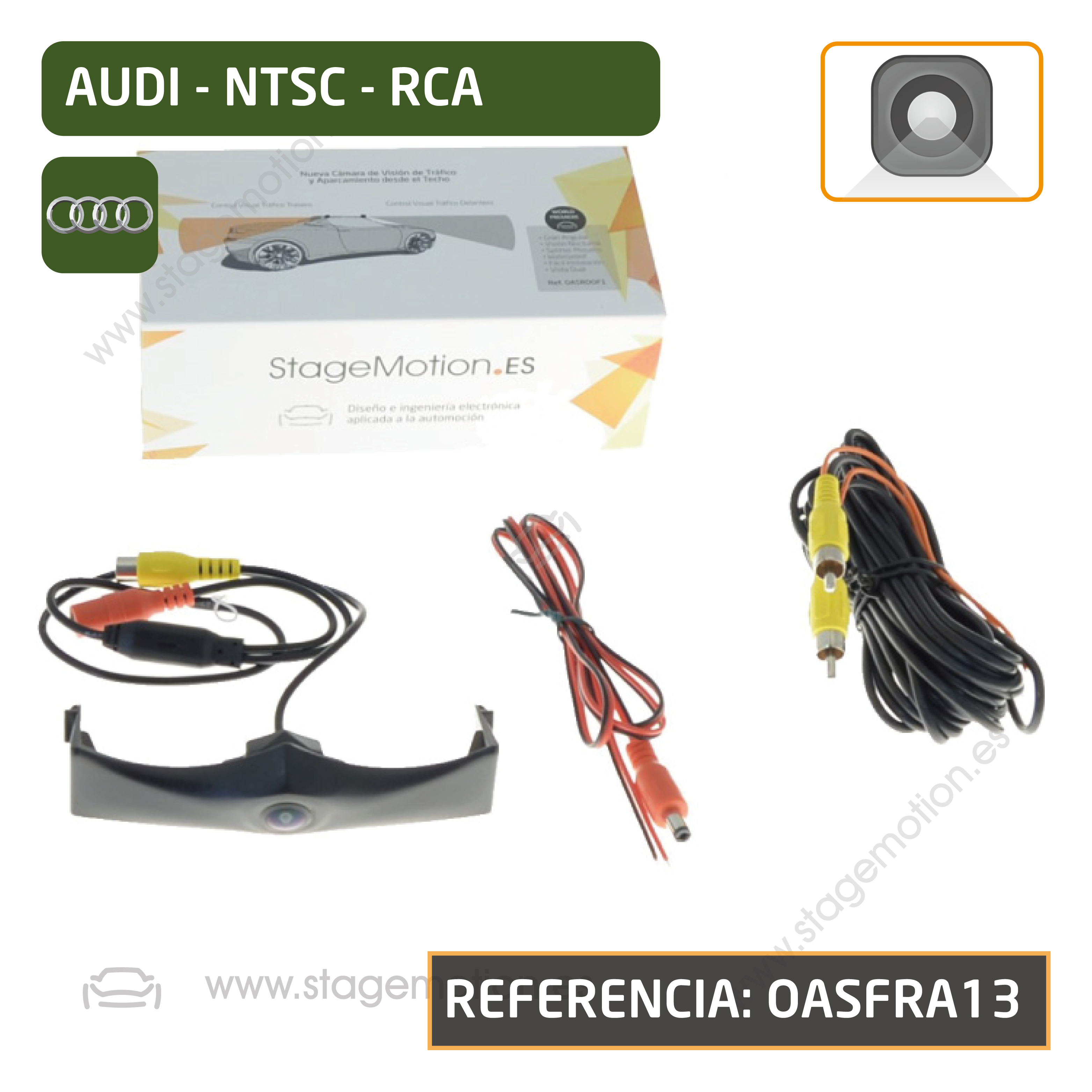 Cámara Frontal Específica RCA Audi A4 (8W 2015-2019)