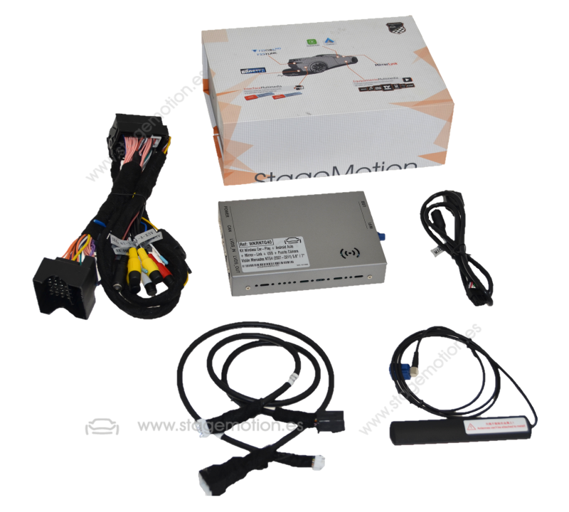 Kit Wireless Car-Play + Android Auto + Mirror-Link + USB + Puerto Cámara Visión Mercedes NTG4 (2007-2011) 5.8" / 7"