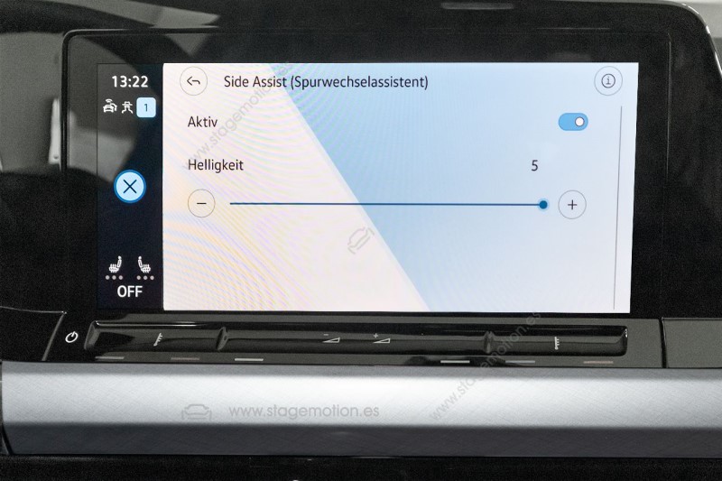 Asistente de cambio de carril incluido asistente de tráfico trasero para VW Golf 8 CD, CG