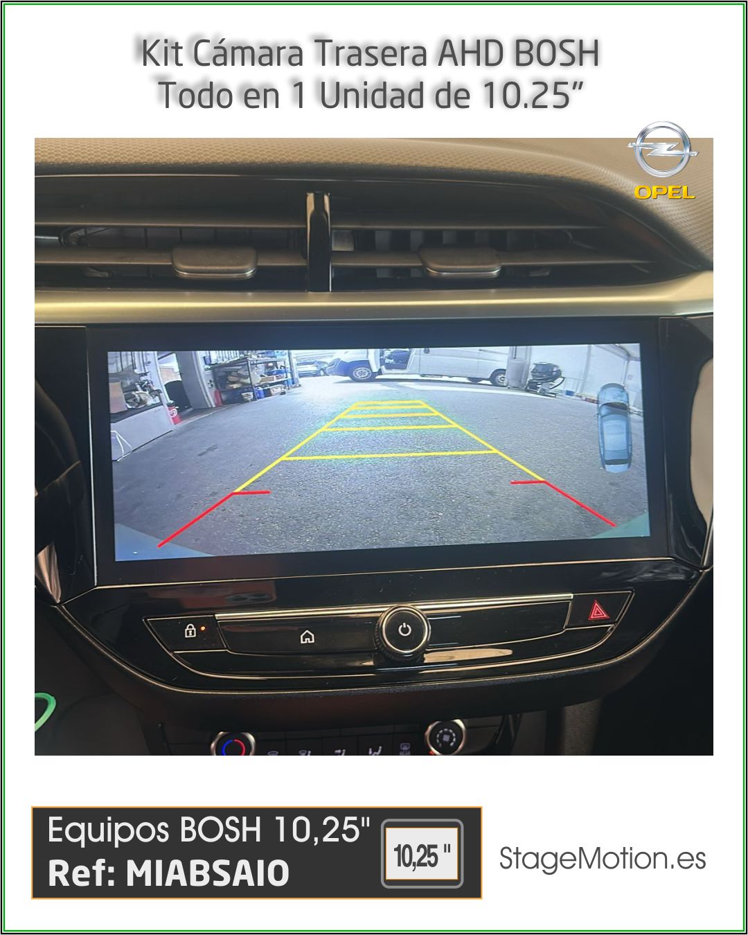 Interface AHD Video AIO BOSH + AHD Cámara Trasera Peugeot/Citroën/DS/OPEL/FIAT 10.25" *Radio y pantalla en 1
